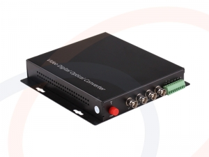 Optyczny wideo konwerter światłowodowy AHD 4 kanały wideo, 1 kanał danych, audio dwukierunkowe - RF-VCh20s-AHD-4V1D1ABiDi-T/RF