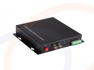 Optyczny wideo konwerter światłowodowy AHD 2 kanały wideo, 1 kanał danych, audio jednokierunkowe - RF-VCh20s-AHD-2V1D1A-T/RF