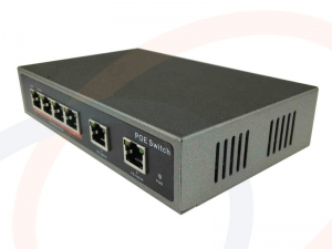 Switch 4 porty PoE 802.3af/at Fast Ethernet + 2 up link Fast Ethernet - RF-SW-4POE-2FE-PTS