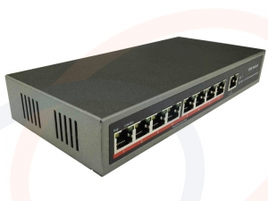 Switch 8 portów PoE 802.3af/at Fast Ethernet + 1 up link Fast Ethernet - RF-SW-8POE-1FE-PTS