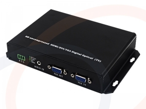 Optyczny extender sygnału VGA, sygnału audio i RS232 na dystans do 10km - RF-VGA-AV10-HTM-T/R