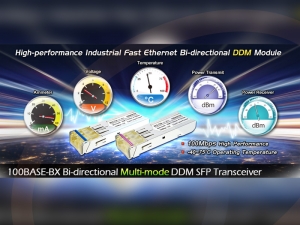 Moduł światłowodowy przemysłowy SFP PLANET 100BASE-FX Multi Mode DDM LC duplex 2km - MFB-TSA / MFB-TSB