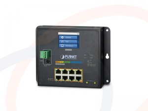 Switch zarządzalny przemysłowy naścienny PLANET 8 portów Gigabit Ethernet z zasilaniem PoE+ i 2 port - WGS-5225-8P2SV