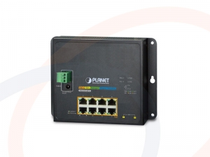 Switch zarządzalny przemysłowy naścienny PLANET 8 portów Gigabit Ethernet z zasilaniem PoE+ 2x SFP - WGS-5225-8P2S