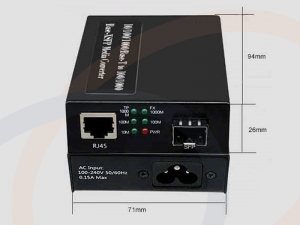 Media konwerter SFP z zasilaniem PoE 15.4W lub 25W 10/100/1000M Gigabit Ethernet - RF-KM-SFP-1G-POE-ELN