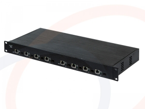 Media konwerter 8 portowy Gigabit Ethernet z portami optycznymi SFP poszerzony zakres temperatur - RF-MK-INDU-8GE-SFP-ELI