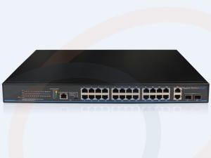 Switch optyczny Gigabit Ethernet zasilanie PoE zarządzalny 24 porty RJ45 GE,2x RJ45 1G, 2x SFP - RF-SWMNG24GE-2GE-2SFP-GSW2404-POE-UTP