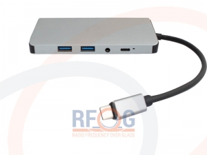 Panel Przedni - Wielofunkcyjny HUB USB 3.1 Typu C - RF-USB-HDMI-RJ45-AUDIO--PD-SD/TF-FOX