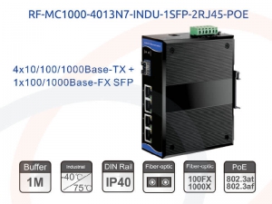 RF-MC1000-4013N7-INDU-1SFP-4RJ45-POE
