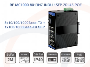RF-MC1000-8013N7-INDU-1SFP-8RJ45-POE