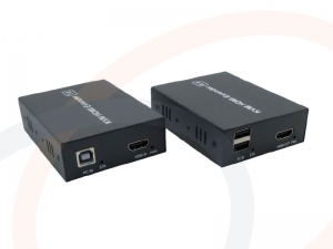 Konwerter sygnału HDMI + USB 1.1 na skrętkę UTP 5e/6, transmisja do 120m - RF-HDMI-USB1.1-UTP-127KVM-PNW-TR