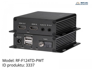 Ekstender sygnału HDMI FullHD IP USB KVM na światłowód 20km - RF-F124TD-PWT