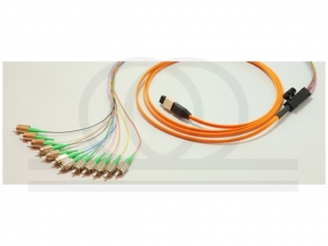 Kabel rozgałęźnik optyczny MPO, 12 włóknowy, dowolne typy złącz, SC, FC, ST, Din, D4, E-2000, SMA, LC, MU, MPO, MT-RJ