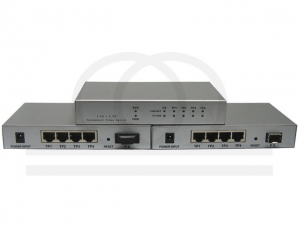 Media konwerter multi-port 4 porty 100M, 1 port optyczny (SFP) - RF-MC4x100M-1xFO/SFP
