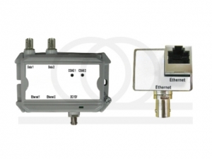 Dwuportowy zestaw do transmisji sygnałów Ethernet po kablu koncentrycznym, 200m, EoC - RF-EOC-200