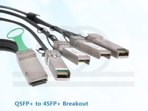 Kabel breakout pasywny DAC 40G QSFP+ na 10G SFP+