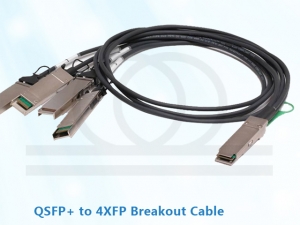 Kabel breakout pasywny DAC 40G QSFP+ na 10G XFP
