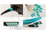 Przewody, patchcordy, kable hybrydowe MPO MTP wielowłóknowe wstęgowe ribbon cable
