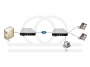 Konwerter 2 analogowych linii telefonicznych na światłowód, złącze SFP, zarządzalny, schemat przykładowego wykorzystania