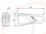 Wymiary Wspornik uniwersalny długi do zaczepów kabli światłowodowych PA-S1500