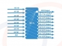 Schemat działania Konwerter enkoder sygnału 8 kanałów CVBS/SDI do sieci IP - RF-CVBS/SDI-IP-842PM