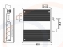 Wymiary i wirok panelu przedniego oraz boku Media konwerter przemysłowy 100 Mb/s DIN, 4x10/100M Fast Ethernet - RF-IMC-105-100M-4xRJ45-1FO-12VDC-IP40-DIN-3OD