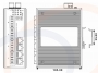 Widok wymiarów, panelu przedniego i rzutów Media konwerter zarządzalny przemysłowy 100 Mb/s DIN, 4x100Base-FX, 4x10/100M Fast Ethernet - RF-IMC-608-MNG-100M-4xRJ45-4FO-12VDC-DIN-3OD