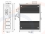 Wymiary i widok panelu przedniego i bocznego Media konwerter zarządzalny przemysłowy DIN, 2x optic 100M (SC/ST), 2x1000Base-FX SFP, 6x10/100M - RF-IES-7110-MNG-100M-6xRJ45-2xFO-2SFP-GE-12VDC-DIN-3OD