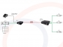 Schemat 11 wykorzystania i podłączenia Nadajnik / odbiornik do transmisji sygnałów sieci Ethernet po kablu koncentrycznym, 2km, EoC - RF-EOC-1100-T/R