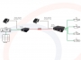 Schemat 12 wykorzystania i podłączenia Nadajnik / odbiornik do transmisji sygnałów sieci Ethernet po kablu koncentrycznym, 2km, EoC - RF-EOC-1100-T/R