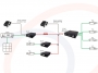 Schemat 14 wykorzystania i podłączenia Nadajnik / odbiornik do transmisji sygnałów sieci Ethernet po kablu koncentrycznym, 2km, EoC - RF-EOC-1100-T/R