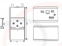 Widok na uchwyt na szynę DIN 35mm Switch przemysłowy zarządzalny 100 Mb/s DIN, 8x10/100M Fast Ethernet + 4x RS232 - RF-SW-MNG-08FE-4RS232-3OD