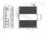 Widok panelu przedniego i bocznego oraz wymiary Media konwerter przemysłowy 100 Mb/s DIN, 6x RJ45 2x SC/ST/FC 4x RS232 - RF-IMC-618-100M-6xRJ45-2FO-4RS232-12VDC-DIN-3OD