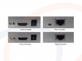 Widok paneli przedniego i tylnego odbiornika i nadajnika Konwerter sygnału HDMI na skrętkę UTP transmisja do 40m - RF-HDMI-UTP-A400-LGN