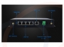 Widok panelu tylnego z opisem interfejsów - Przemysłowy router IP 4G/LTE z 4 portami LAN + WAN - RF-R808-4G-LTE