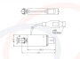 Wymiary (mm) - Światłowodowy mini odbiornik optyczny CATV FTTH zasilanie port USB - RF-CATV-RF-S31-FTTH-MINI-SKG