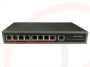 Panel przedni - Switch 8 portów PoE 802.3af/at Fast Ethernet + 1 up link Fast Ethernet - RF-SW-8POE-1FE-PTS