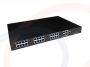 Lewy bok - Switch optyczny Gigabit Ethernet zasilanie PoE zarządzalny 24 porty RJ45 FE,2x RJ45 1G, 2x SFP - RF-SW24GE-2GE-2SFP-7524GE-POE-A1-UTP