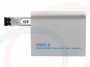 Prezentacja Produktu z zamontowanym modułem SFP - Karta światłowodowa USB 3.0 Gigabit + wkładka SFP w zestawie 1000Mbps, 850nm, MM, LC - RF-KS-USB3-1000F-SFP-RTL8153-CG-1000M-LR