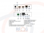 Schemat Złączy - Konwerter sygnału HDMI, RS232 na sieć LAN (TCP/IP) H.264 na dystans 120m - POE - RF-HDMI-ETH-FOXEP63-POE