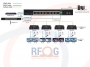 Schemat przykładowego zastosowania - Splitter, rozdzielacz HDMI 1x8 , 4K, RS232, EDID - RF-HPS60-HDMI-4K-FOX60