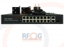 Panel frontowy - Switch 16 portów 100Mbps PoE + 2 porty Gigabit Uplink IEEE802.3af/at PoE + 1 port SFP (Moc wyjściowa - POE-S6112GFB